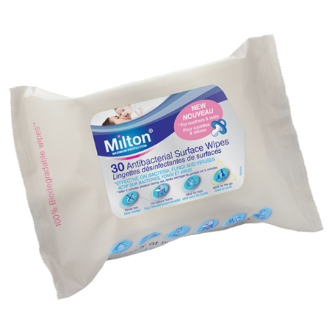 Milton Antibacterial Surface Wipes - 30 wipes